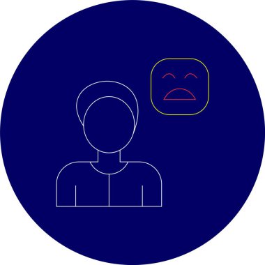 güzel adam vektör çizgisi simgesi