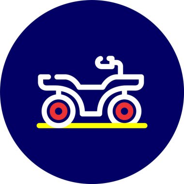 Düz biçimli motosiklet simgesi beyaz arkaplan çizimi üzerinde izole