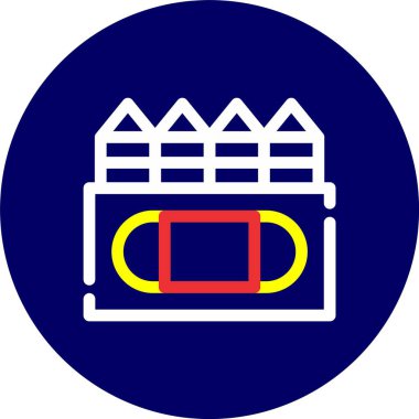 Bir bina simgesinin vektör illüstrasyonu