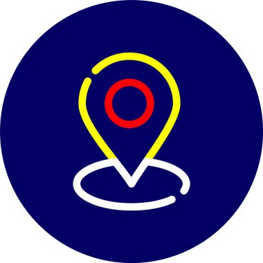 Vektör konumu simge illüstrasyonu