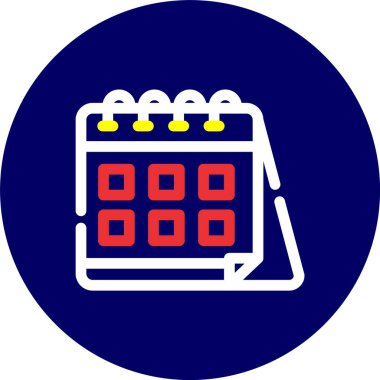 Takvim simgesi, vektör illüstrasyonu basit tasarım