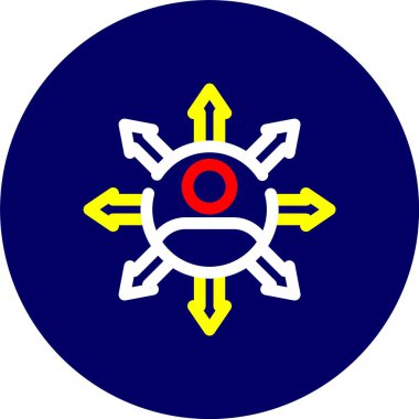 Japonya bayrağı, vektör illüstrasyonu