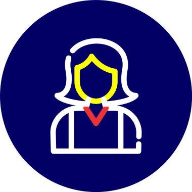 güzel kadın vektör çizgisi simgesi