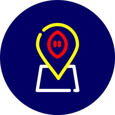 Eşsiz konum vektör simgesi