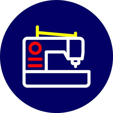 dikiş makinesi simge vektör çizim