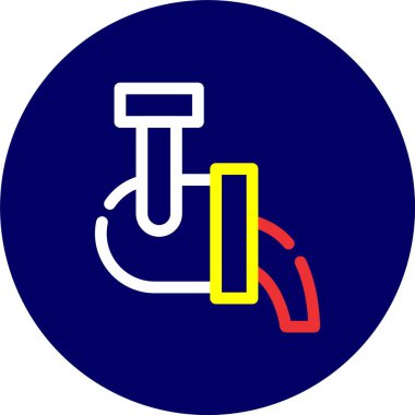 Mavi ve beyaz bir ikonun vektör illüstrasyonu