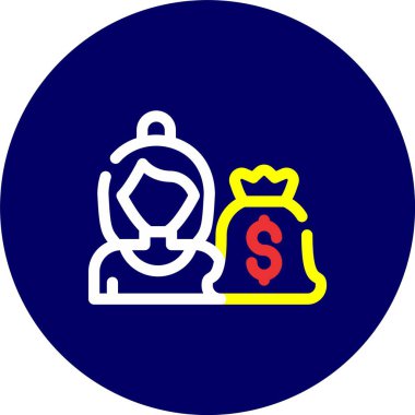 Para simgesinin vektör illüstrasyonu