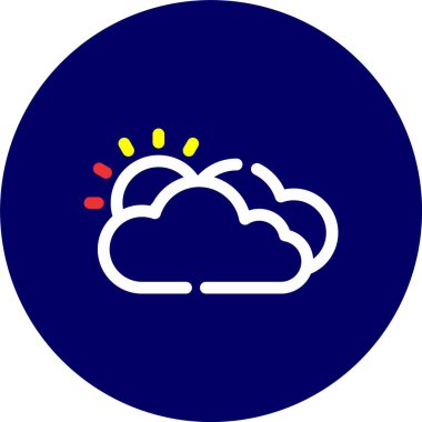 Bulut. Web simgesi basit illüstrasyon