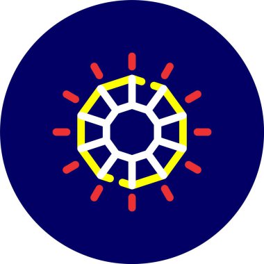 Güneş Simgesi Vektör illüstrasyonu