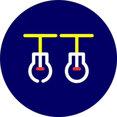 Bir lamba simgesinin vektör illüstrasyonu