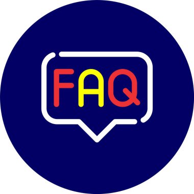 Faq simge vektör illüstrasyonu