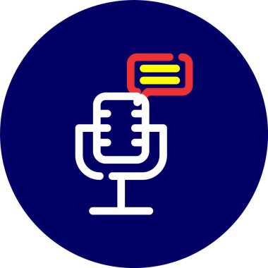 mikrofon simgesi, vektör illüstrasyonu