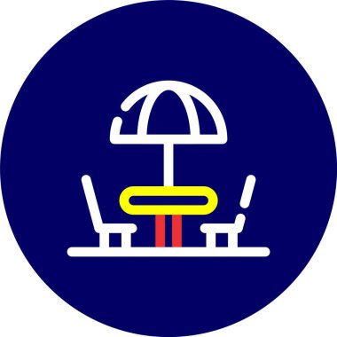 Şemsiye simgesinin vektör illüstrasyonu