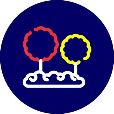 ağaç düz simge çemberi