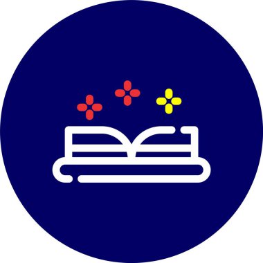 Bir kitap simgesinin vektör illüstrasyonu