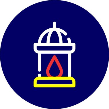 İllüstrasyon alev simgesi, vektör