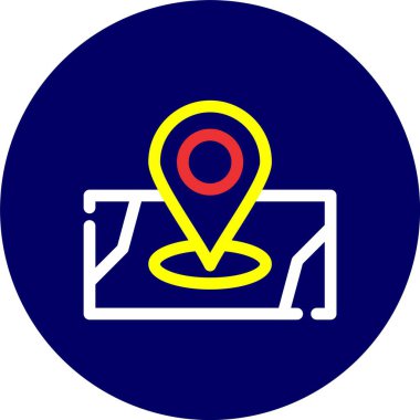 Vektör konumu simge illüstrasyonu