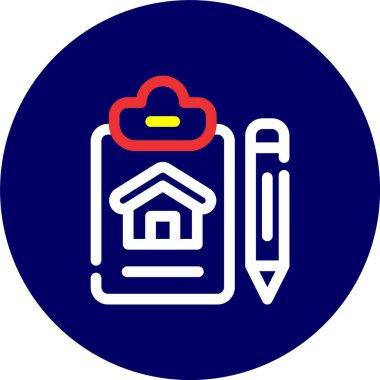 vektör evi simgesi, vektör illüstrasyonu