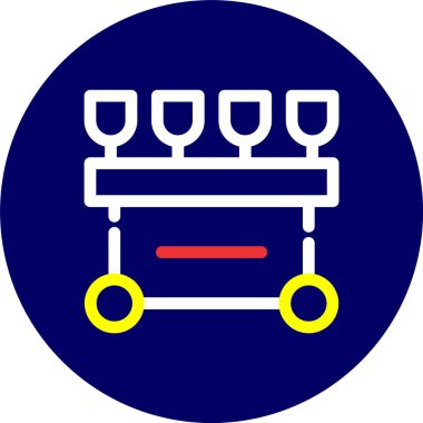 Bir trenin vektör illüstrasyonu