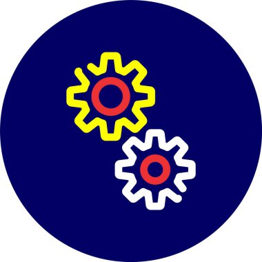 Düz arkaplanda vites simgesi izole edildi