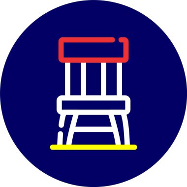 Sandalye simgesinin vektör illüstrasyonu