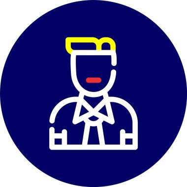 eşsiz kullanıcı profili vektör çizgisi simgesi