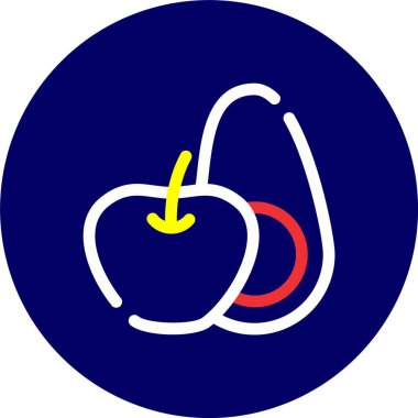 Eşsiz meyve vektörü simgesi