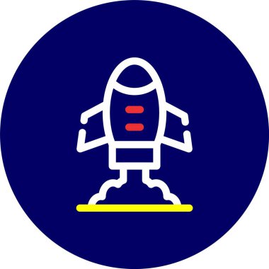 Vektör roket ico, vektör illüstrasyonu