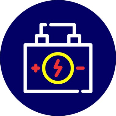 Pil simgesinin vektör illüstrasyonu