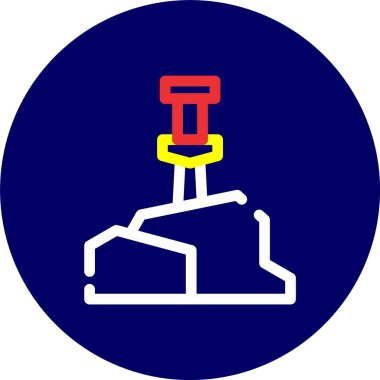 Yol işareti simgesinin vektör illüstrasyonu