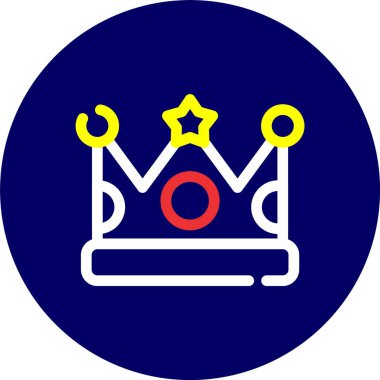 taç simgesi vektör illüstrasyonu