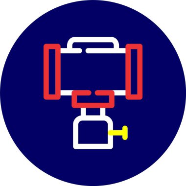 Halter simgesi modaya uygun şekilde izole edilmiş arka grup