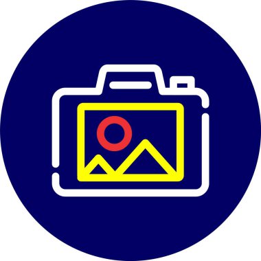 Kamera simgesi, vektör illüstrasyonu