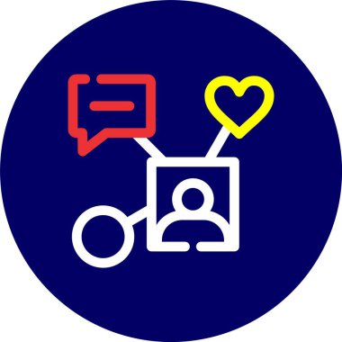 İllüstrasyon sohbet simgesi, vektör