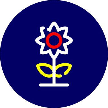 çiçek simgesi vektör illüstrasyonu