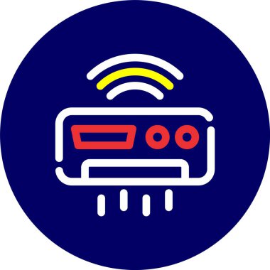 Benzersiz Radyo Vektörü Kabartma Simgesi