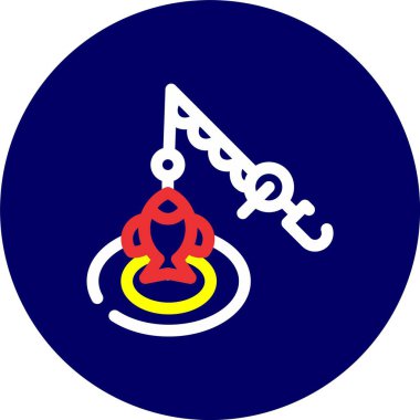 Kırmızı ve mavi ikonun vektör illüstrasyonu