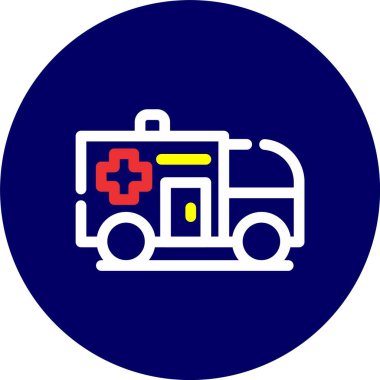 vektör ambulans simgesi, basit ve modern