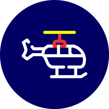 Helikopter simgesi vektör illüstrasyonu