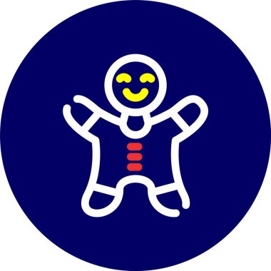 Mutlu Kardan Adam Simgesi Vektör İllüstrasyonu