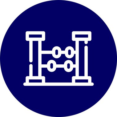 benzersiz boru vektör çizgisi simgesi