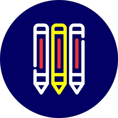 Kalem. Web simgesi basit illüstrasyon