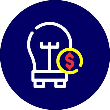 Ampul. Web simgesi basit illüstrasyon