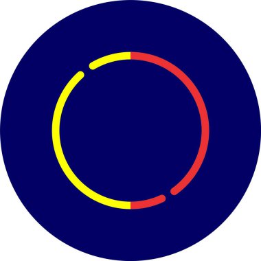 Dairesel eşmerkezli daireler simgesi, vektör illüstrasyon tasarımı