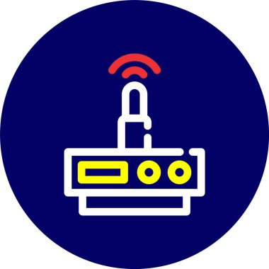 Benzersiz radyo anten vektör simgesi