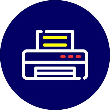 Yazıcı simgesi vektör illüstrasyonu