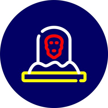 vektör kafatası simgesi, vektör illüstrasyonu