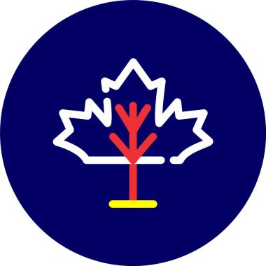 Akçaağaç yaprağı vektör simgesi tasarımı