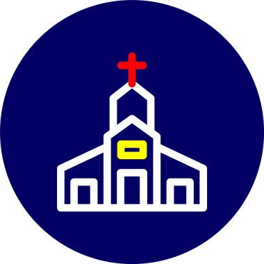 Hıristiyan kilisesi vektör illüstrasyonu