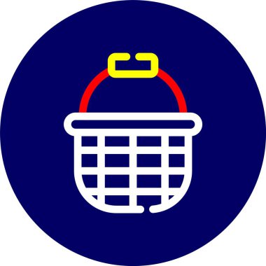 Alışveriş sepeti ikonu. Basit düz tasarım. vektör illüstrasyonu.